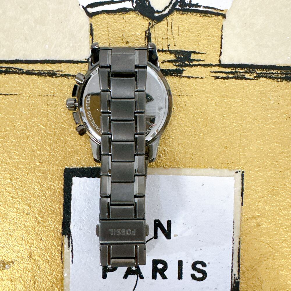 Fossil FS4721IE Dean Fashion Black Dial Stainless Steel Men's Watch - Picture 5 of 6